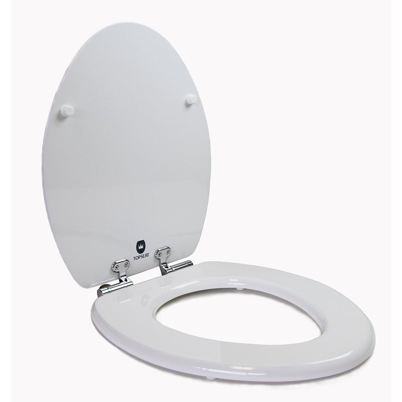 Topseat Elongated Wood Slow Close Toilet Seat & Reviews Wayfair